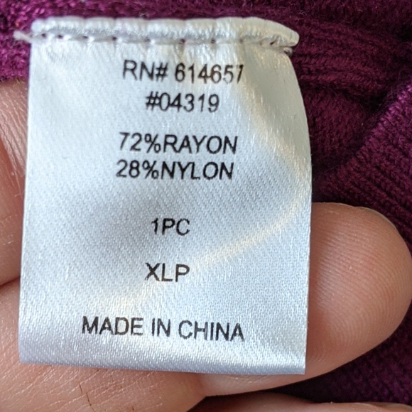 Anthony Richards | Eggplant sweater | size XLP - Picture 3 of 5